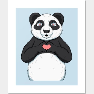 panda funny and loving Posters and Art